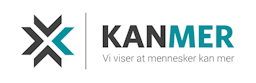 Logo og slagord til Kanmer - vi viser at mennesker kan mer