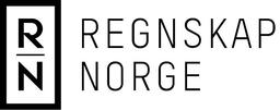 Logoen til Regnskap Norge der navnet er skrevet i sorte bokstaver på hvit bakgrunn